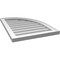 Ekena Millwork Quarter Round Top Right Surface Mount PVC Gable Vent w/ 2"W x 2"P Brickmould Sill Frame, 20"W x 28"H GVPQR20X2803SN - alternate 2